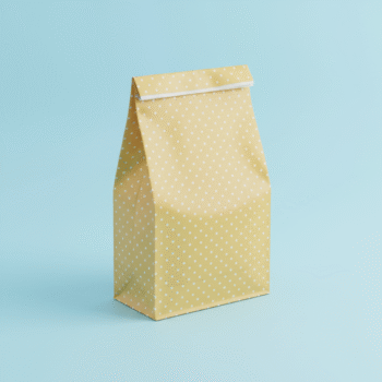 Light Yellow PE Coated Bag with Dot Pattern