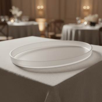Frosted Oval Display Trays for Events