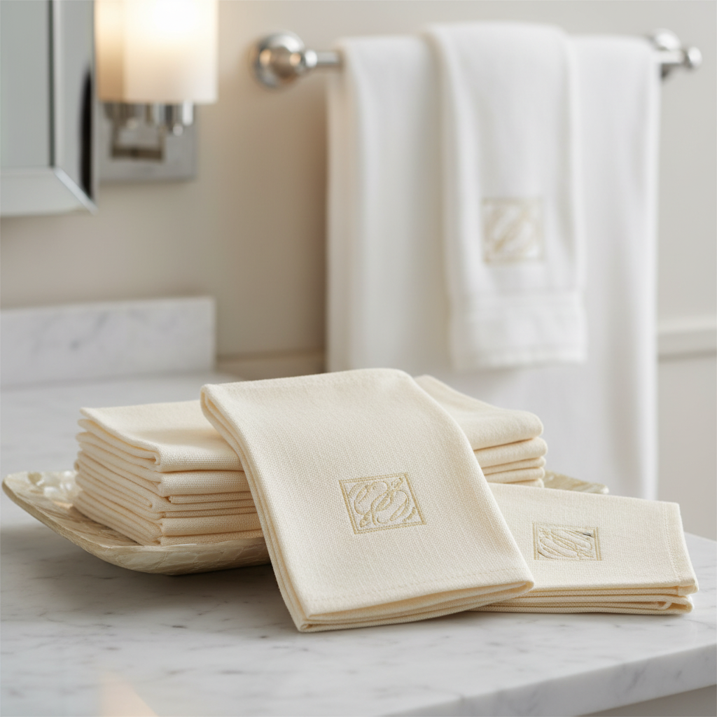 Luxury Linen-Feel Custom Guest Towels
