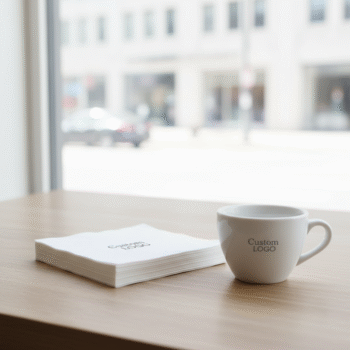 Monochromatic Custom Cafe Napkins