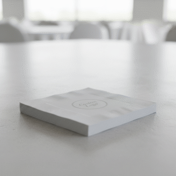 Modern Grey Branded Cocktail Napkins Stack