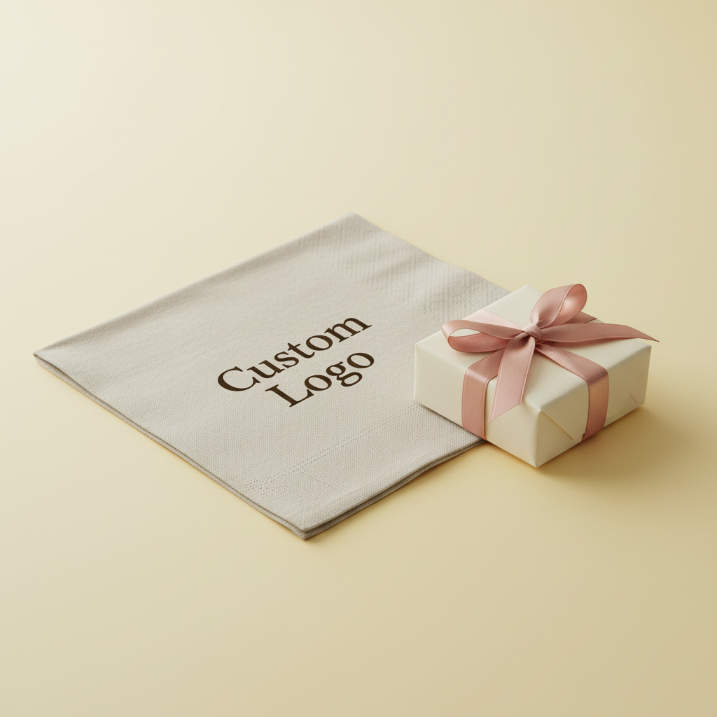 Celebration Custom Logo Napkin with Gift
