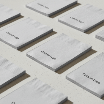 Modern Grey Folded Napkins