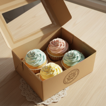 Rustic Branded Cupcake Gift Box