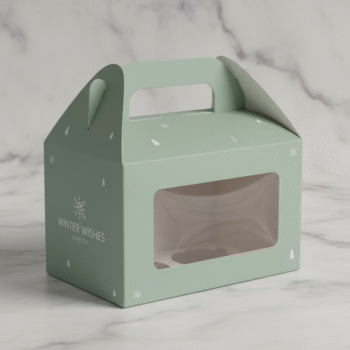 Sage Green Christmas Cupcake Carrier
