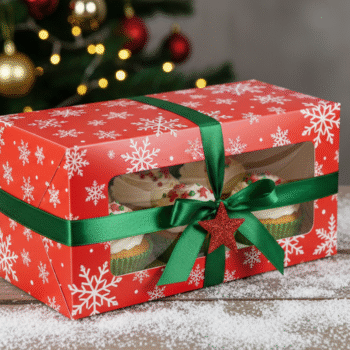 Christmas Snowflake Cupcake Box 9SMB