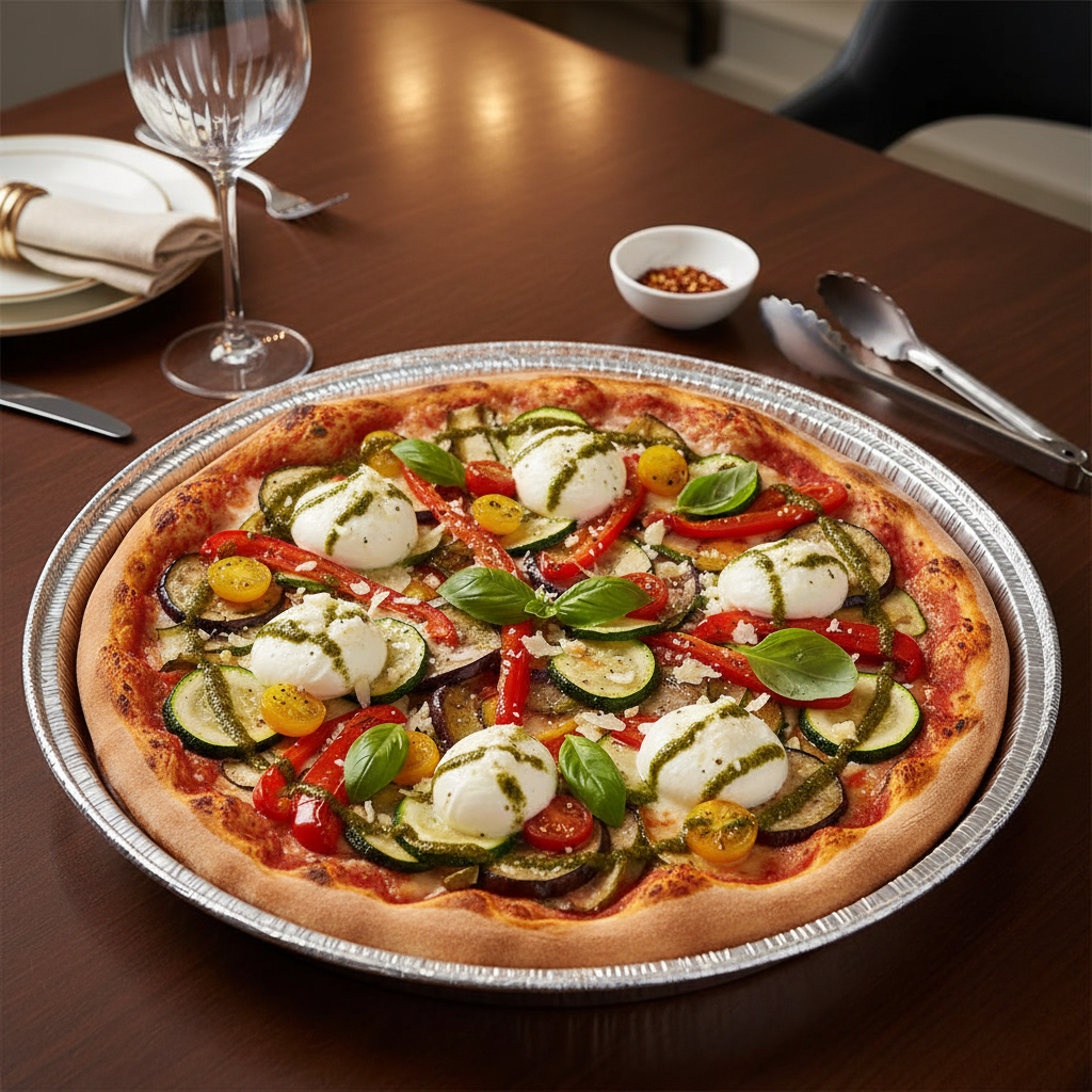 Elegant Serving Pizza Dish