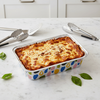 Vibrant Geometric Foil Roasting Pan