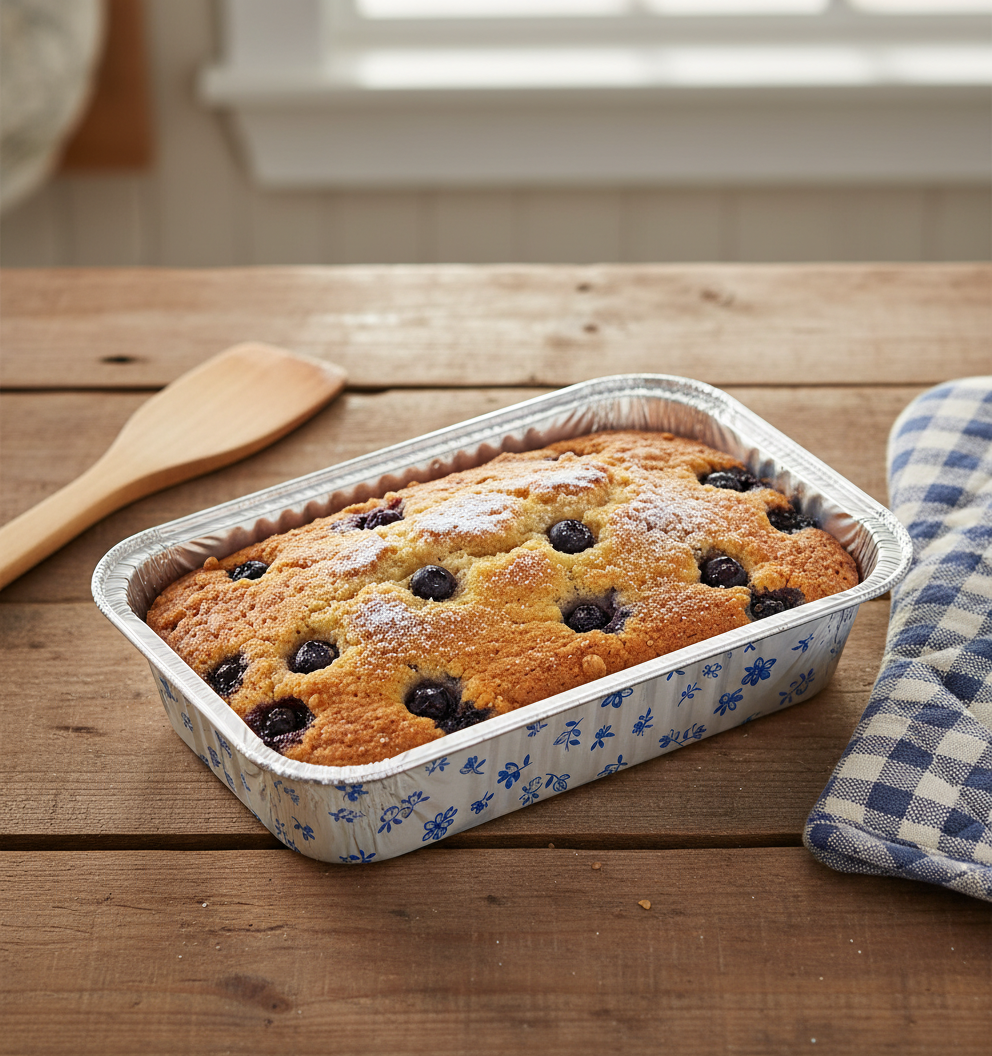 Patterned Baking Tray with Cake