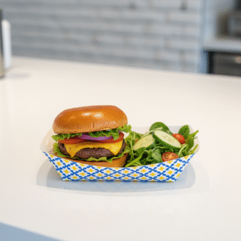 Vibrant Geometric Boat Tray