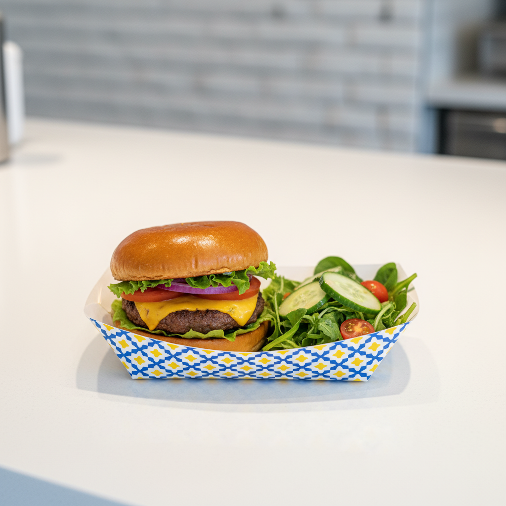 Vibrant Geometric Boat Tray