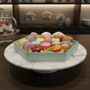 Pastel Hexagon Dessert Tray