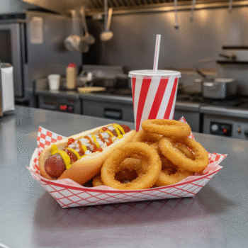 Classic Red Checkered Diner Tray