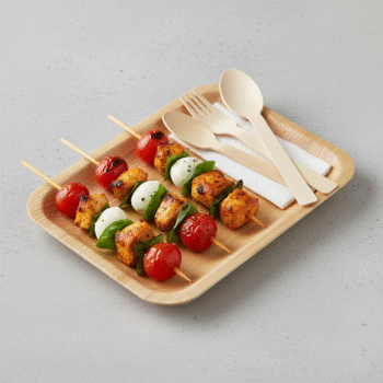 Sustainable Wooden Serving Tray Set