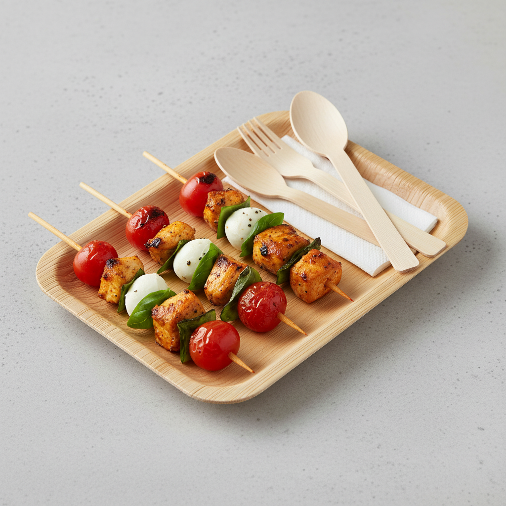 Sustainable Wooden Serving Tray Set