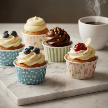 Elegant Patterned Cupcake Wraps