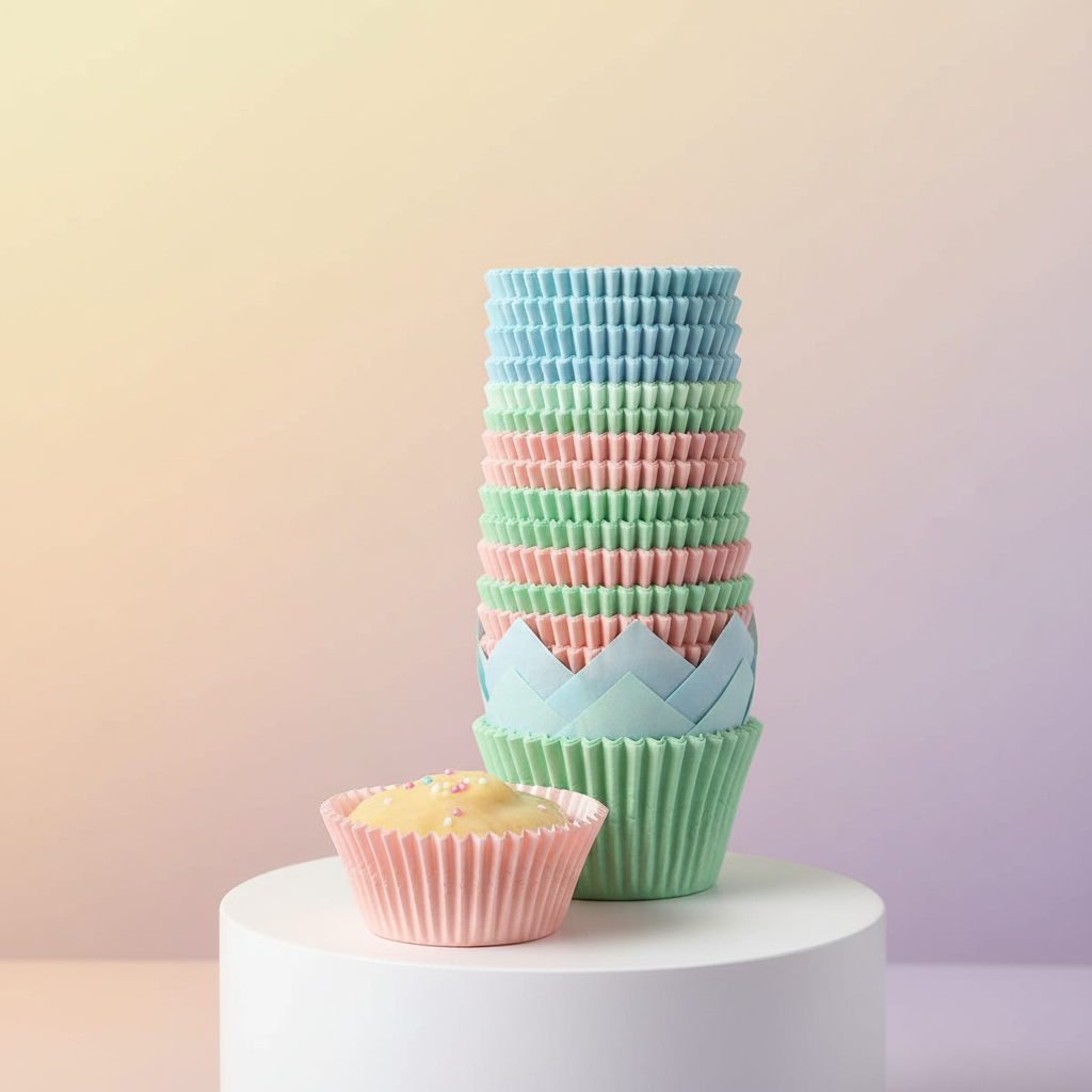 Pastel Tone Muffin Baking Cups