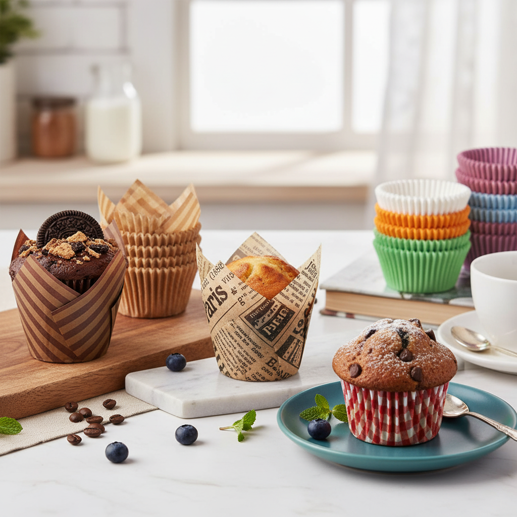 Polka Dot Patterned Muffin Liners