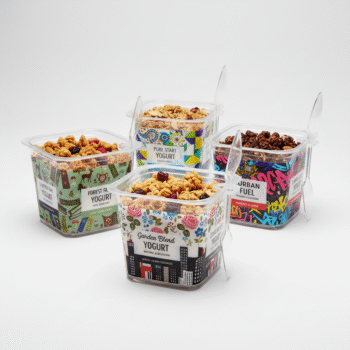 Portable Two-Compartment Yogurt Cup