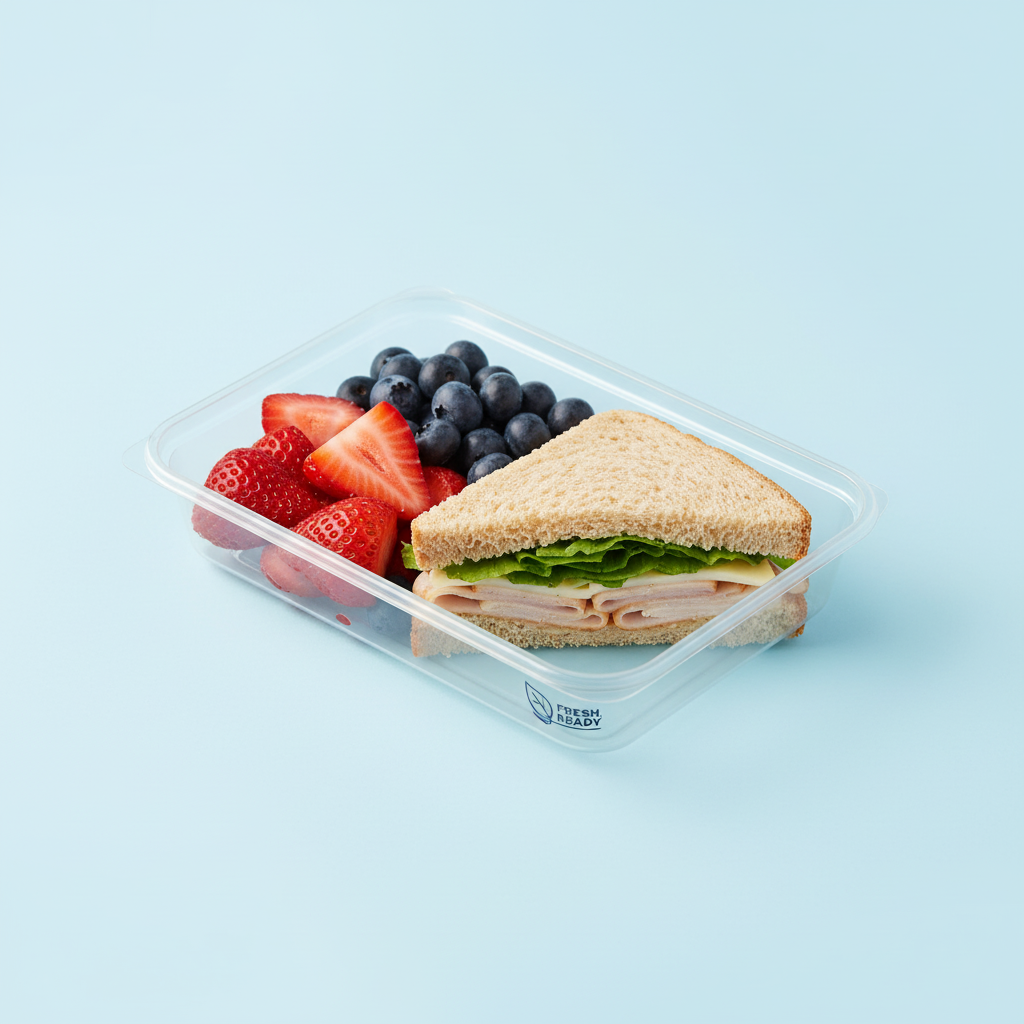 Clear Rectangular Food Tray