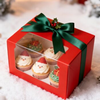 Festive Red Cupcake Carrier