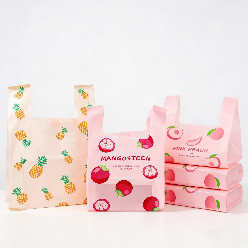 Assorted Colors Plastic Vest Carrier Bags - Bulk Pack