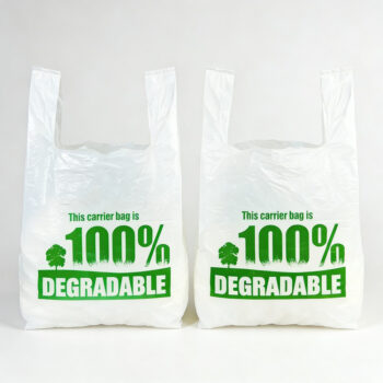 Jumbo Size White Plastic T-Shirt Carryout Bags