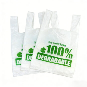 Polished sand quality white plastic bag