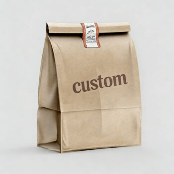 Secure Paper Food Delivery Bag with Tamper-Proof Seal