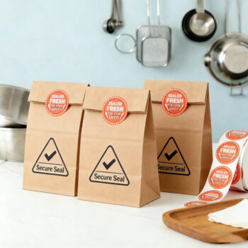 Kraft Tamper-Evident Takeout Bag