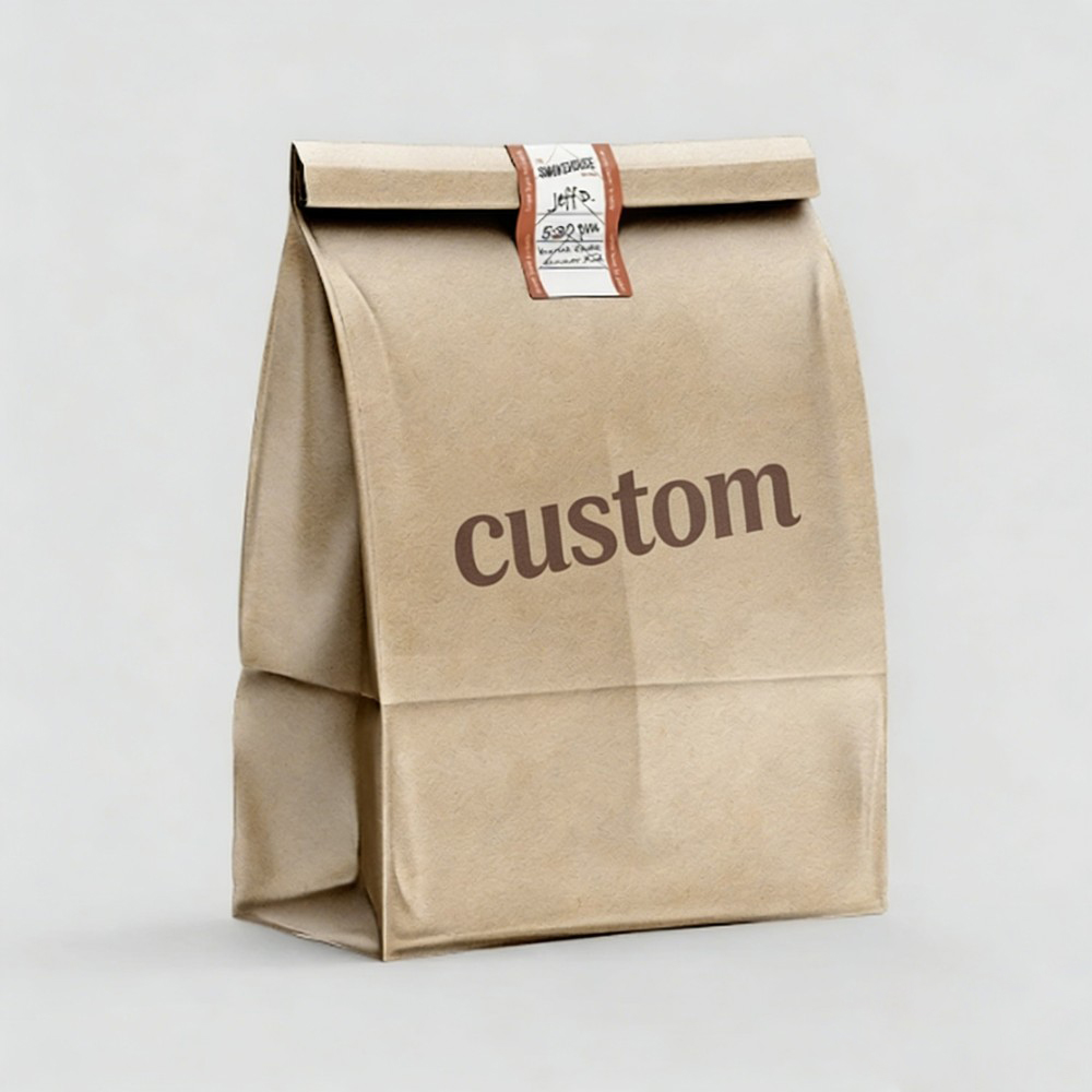 Secure Paper Food Delivery Bag with Tamper-Proof Seal