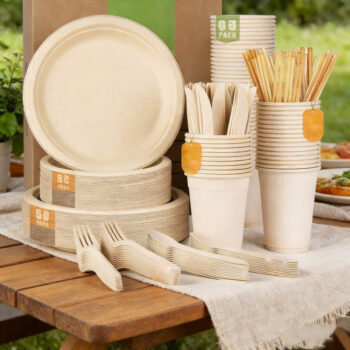 Minimalist Bamboo & Wood Meal Set