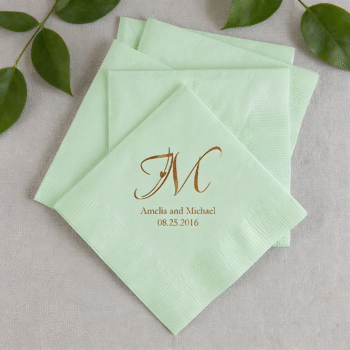 Subtle Green Logo Napkins