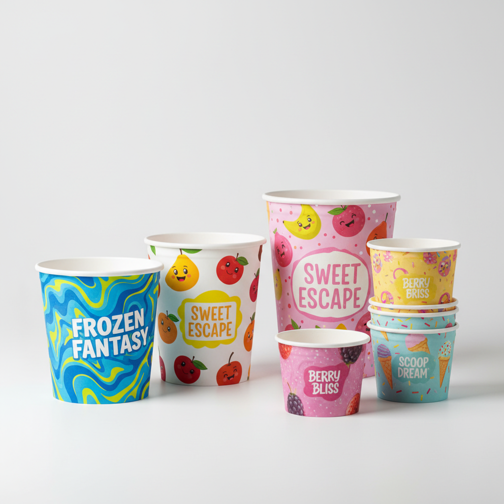 Ice Cream Containers Buyer’s Guide: Materials, Sizes, and Customization