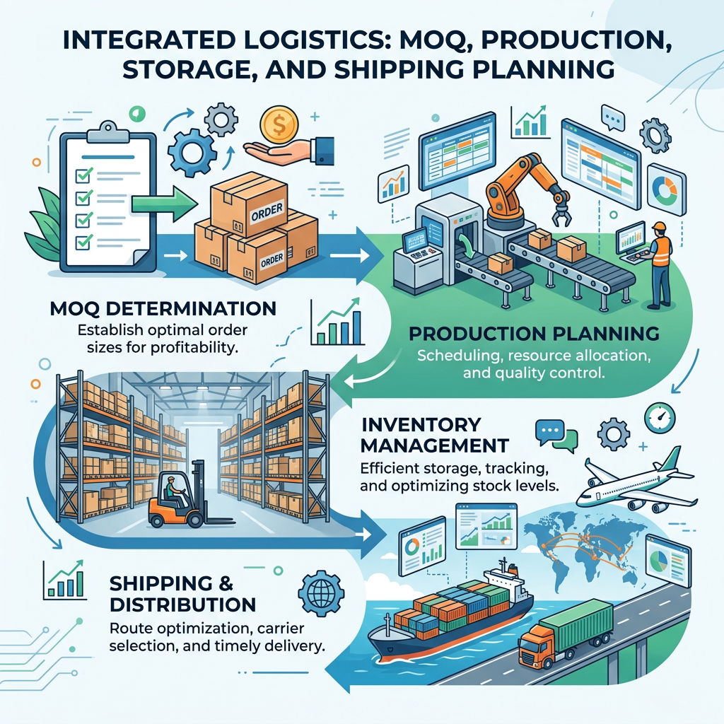 MOQ, Production, Storage, and Shipping Planning