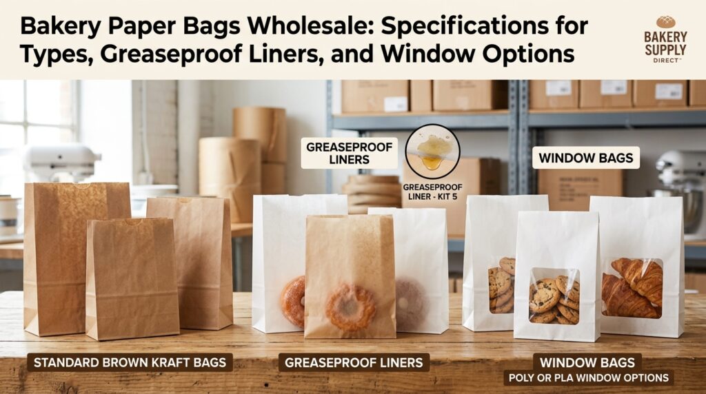 Bakery Paper Bags Wholesale: Specifications for Types, Greaseproof Liners, and Window Options
