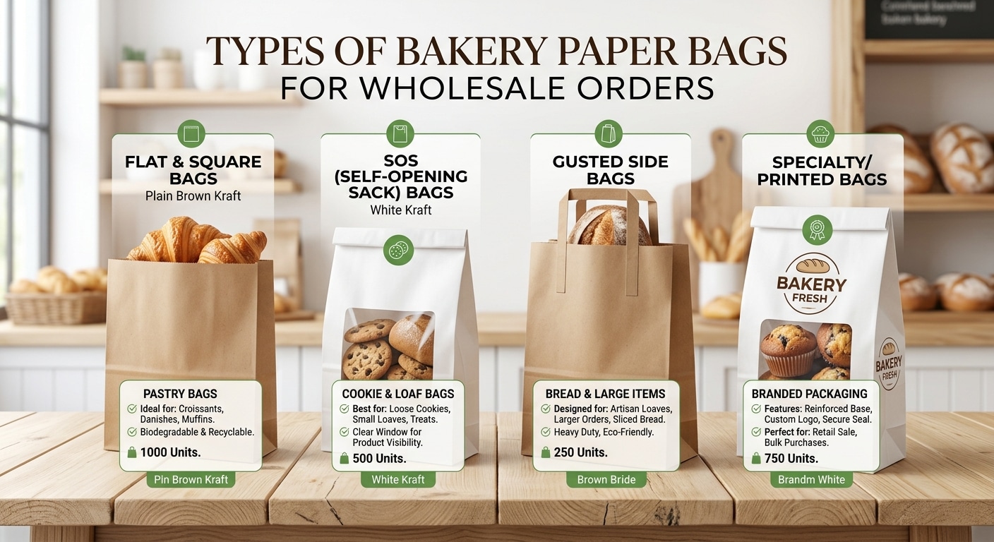 Types of Bakery Paper Bags for Wholesale Orders