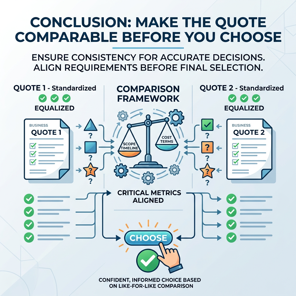 Conclusion: Make the Quote Comparable Before You Choose