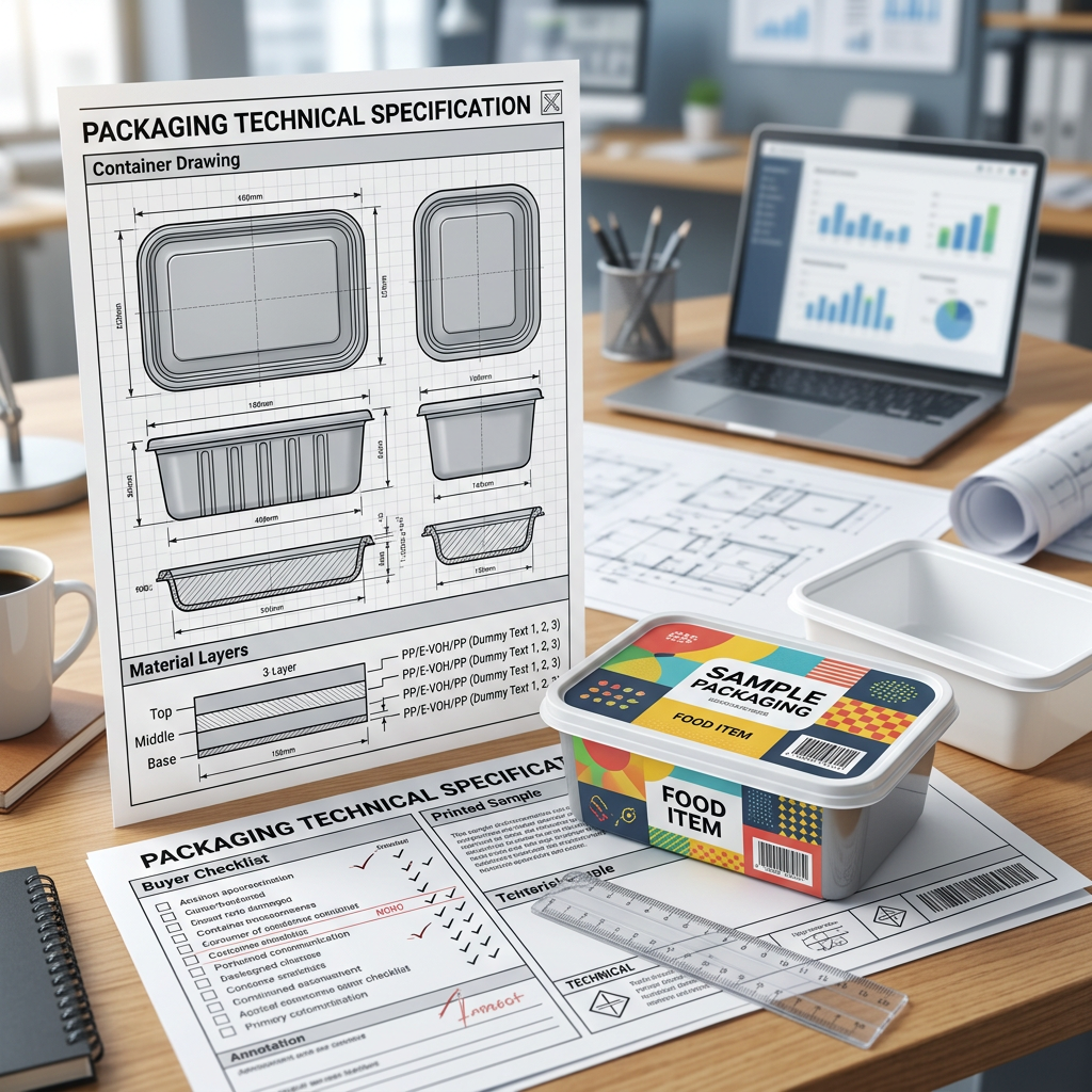 Matching a food packaging specification with the physical package sample