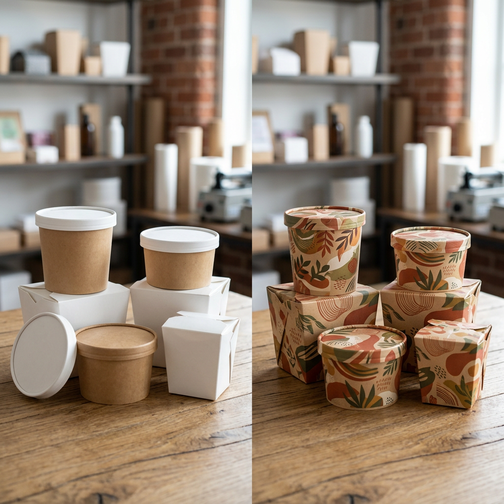 Standard and custom printed food packaging formats for MOQ planning