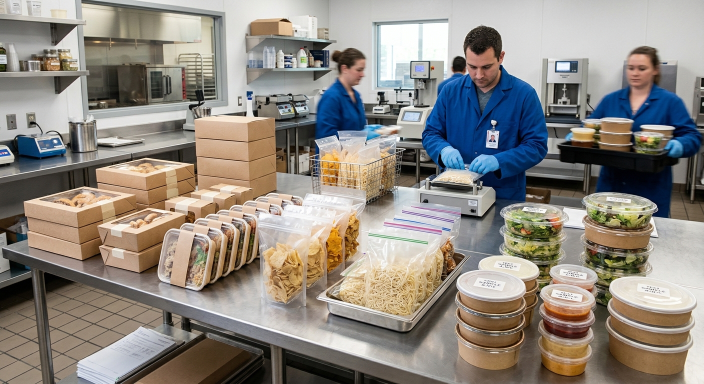 Seal testing by food packaging format