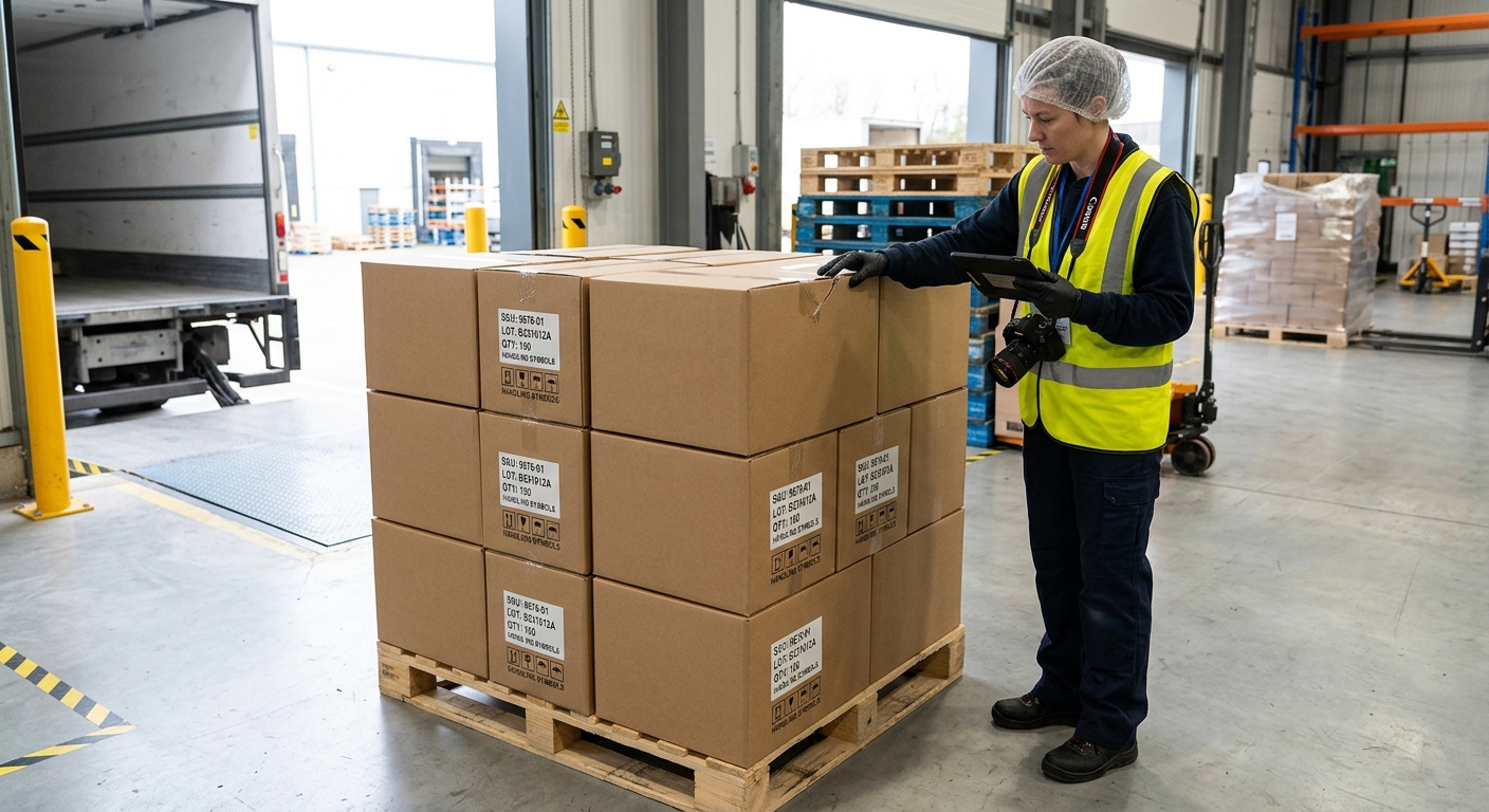 Inspection of food packaging cartons during receiving