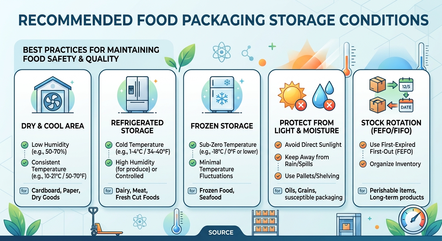 Recommended Food Packaging Storage Conditions
