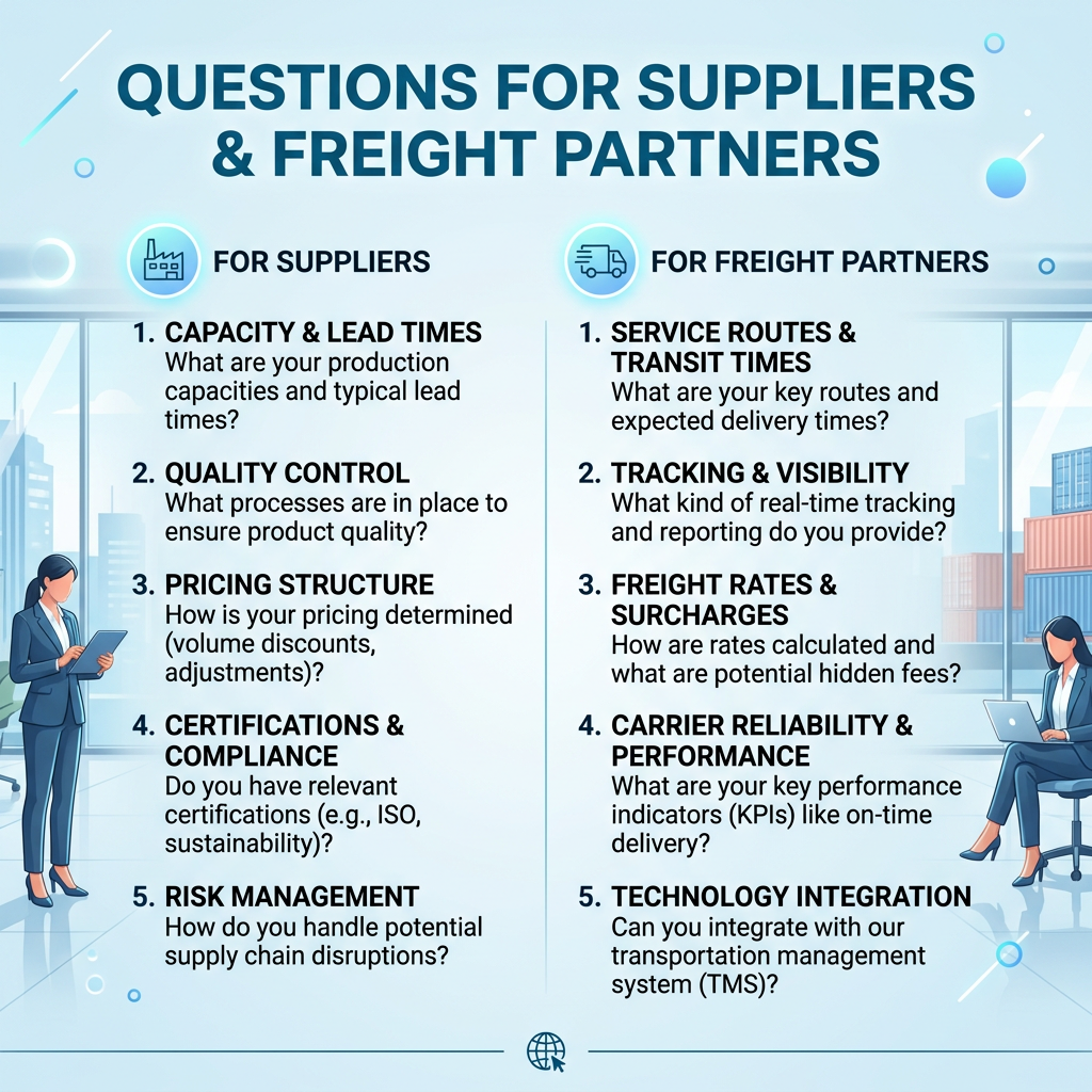 Questions for Suppliers and Freight Partners