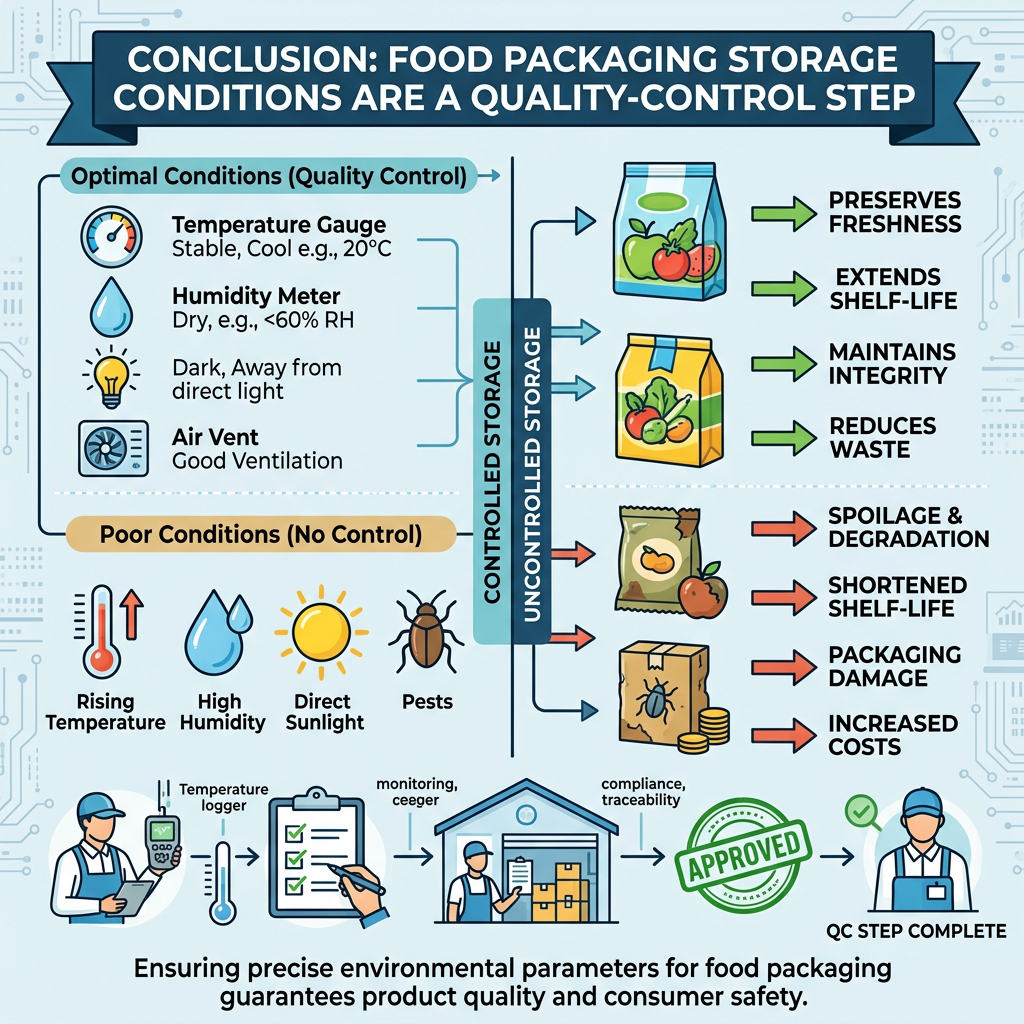 Conclusion: Food Packaging Storage Conditions Are a Quality-Control Step