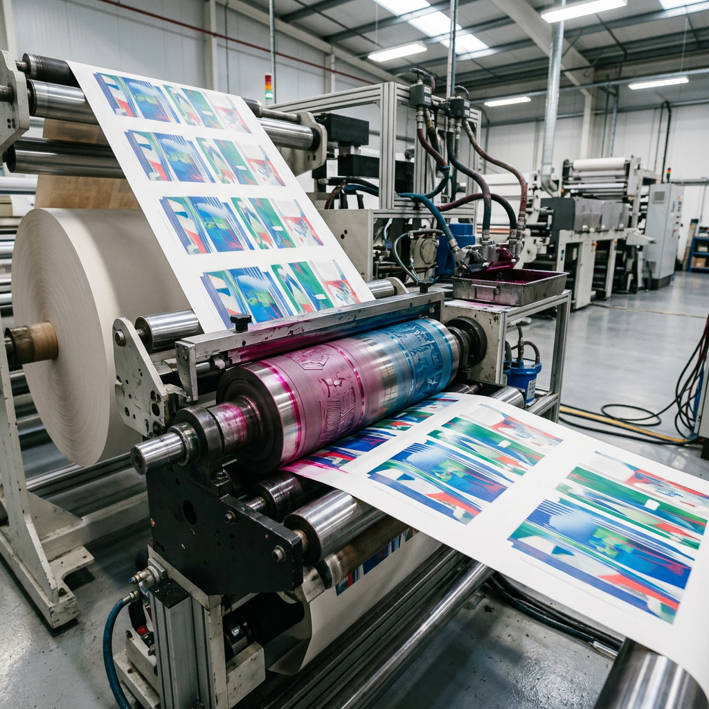 Flexographic printing on paperboard for custom paper cups