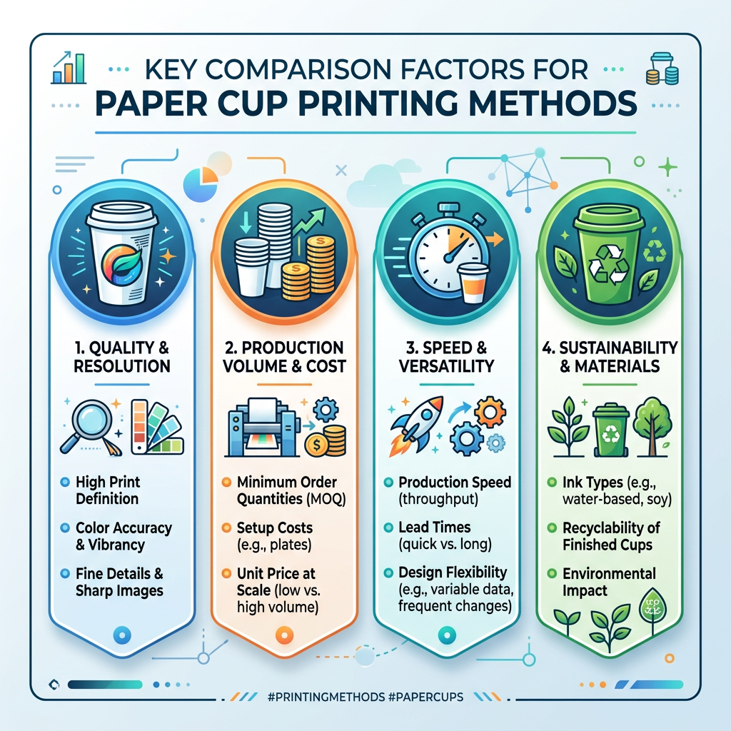 Key Comparison Factors for Paper Cup Printing Methods