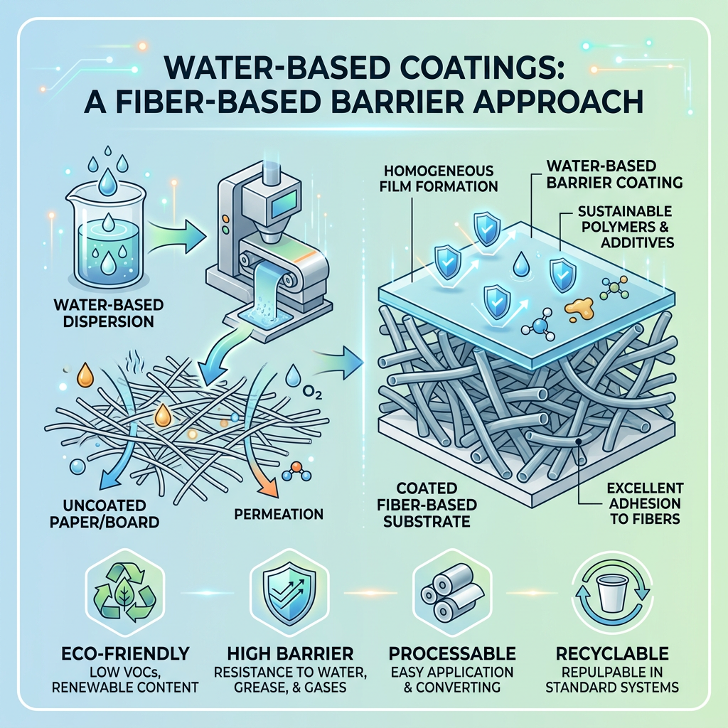 Water-Based Coatings: A Fiber-Based Barrier Approach