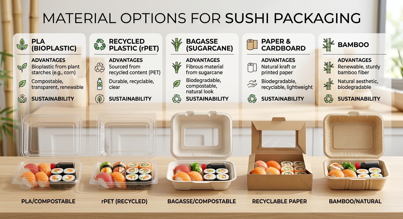 Material Options for Sushi Packaging