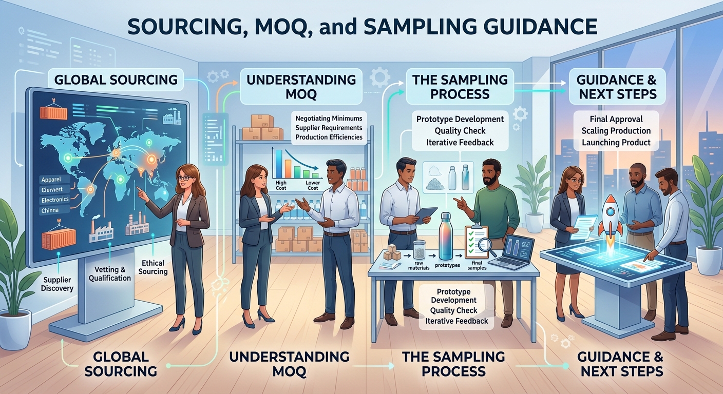 Sourcing, MOQ, and Sampling Guidance